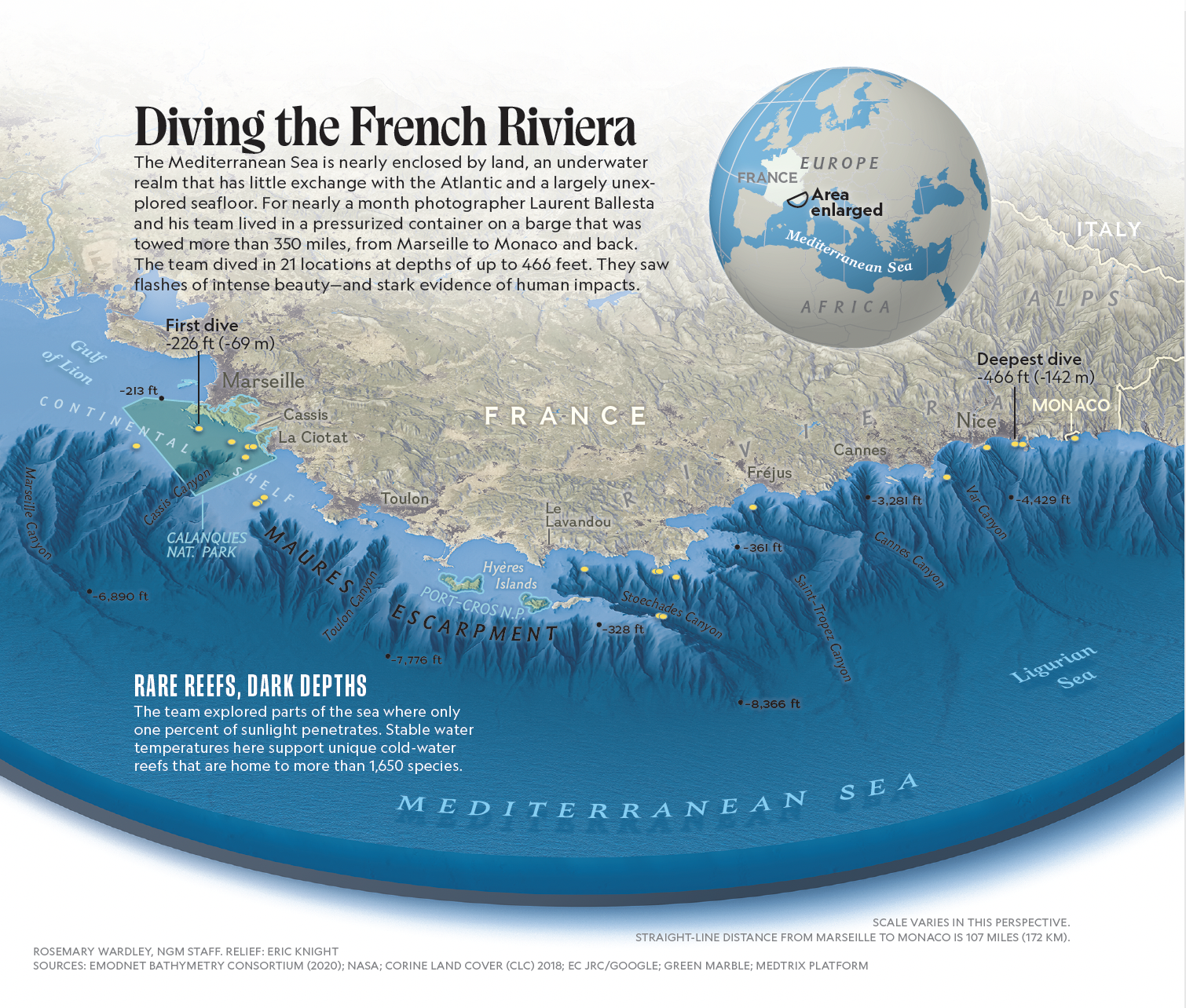 Ballesta Underwater map